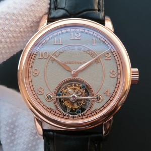 Top End Swiss 1:1 Mirror Replica A Lange & Sohne 1815 Tourbillon Rose Gold Watch Grey Sandblasted Dial SAL021