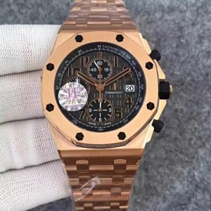 New 1:1 Mirror Replica Audemars Piguet Royal Oak Offshore Rose Gold Grey Dial Swiss Made SAPO020