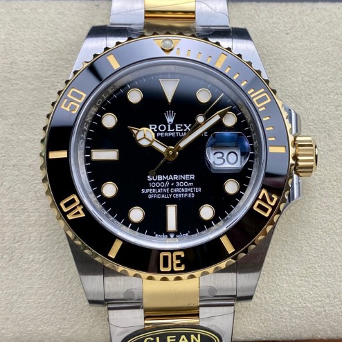 Rolex Submariner Date Two Tone Oyster Bracelet Men's Watch 126613LN SRS003  