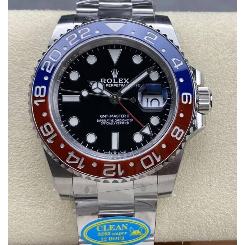 Rolex GMT-Master II Pepsi Oystersteel Men's Luxury Watch 126710BLRO-0002 SRGM017