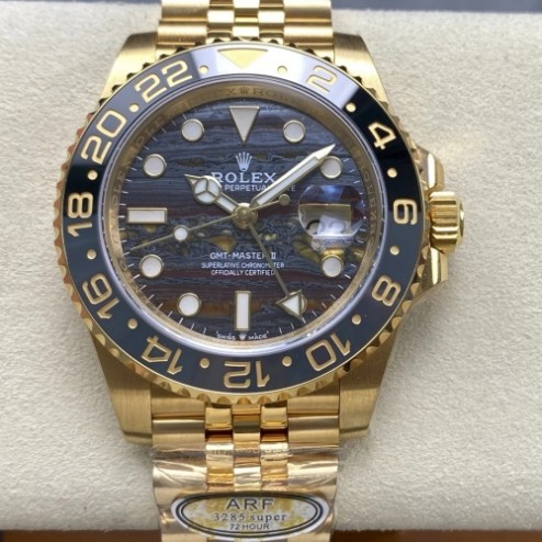 Rolex - 126718GRNR-0002 GMT-Master II Yellow Gold / GRNR / Tiger Iron / Jubilee SRGM3002