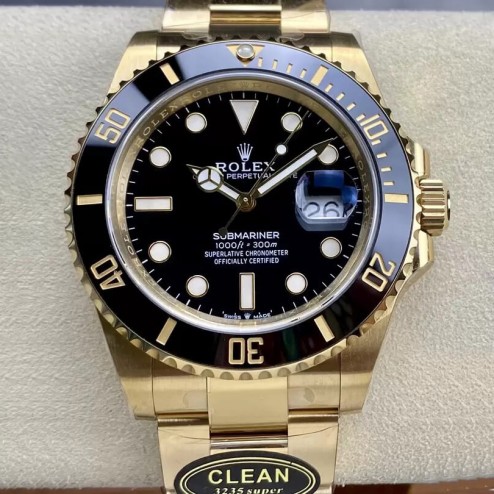 Rolex Submariner Date Black Dial Yellow Gold Men's Watch 126618LN-0002 SRS106
