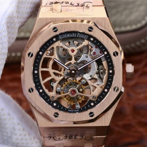New Swiss Hand-wind Audemars Piguet Royal Oak Skeleton Tourbillon Best Replca Watch 41MM SAP0026