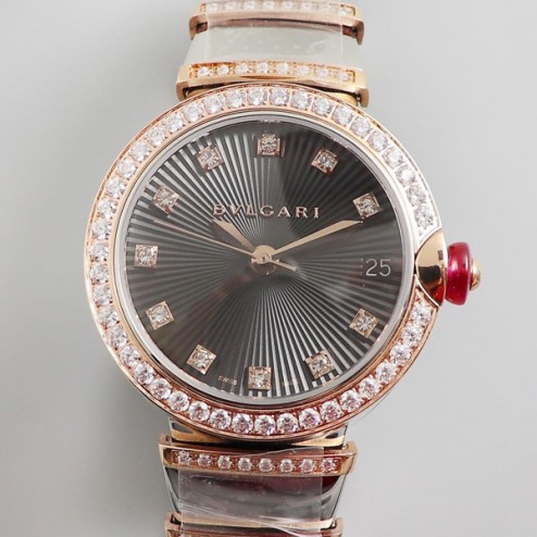 33MM Swiss Made Quartz New Bvlgari LVCEA Ladies Best Clone Watch SBV0017