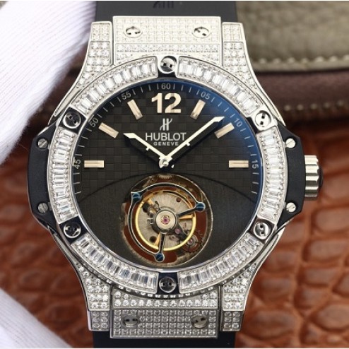 44MM Swiss Made Hand-winding New Version Hublot BIG BANG Tourbillon Best Clone Watch SHB0004