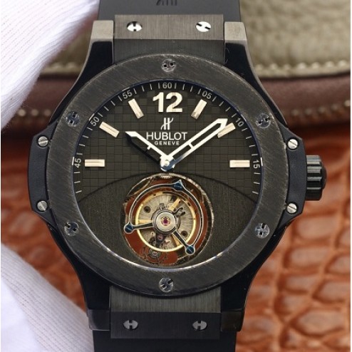 44MM Swiss Made Hand-winding New Version Hublot BIG BANG Tourbillon Best Clone Watch SHB0005
