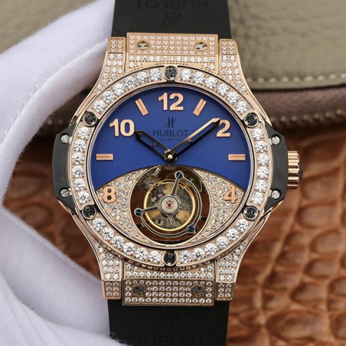 44MM Swiss Made Hand-winding New Version Hublot BIG BANG Tourbillon Best Clone Watch SHB0006