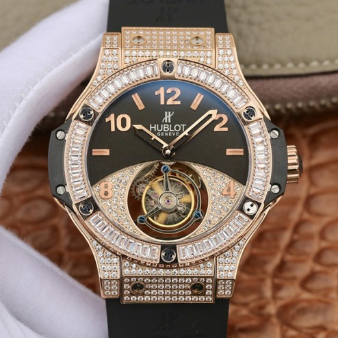 44MM Swiss Made Hand-winding New Version Hublot BIG BANG Tourbillon Best Clone Watch SHB0007