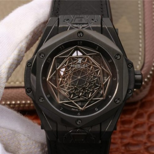 45MM Swiss Made Automatic New Version Hublot BIG BANG Best Clone Watch SHB0022