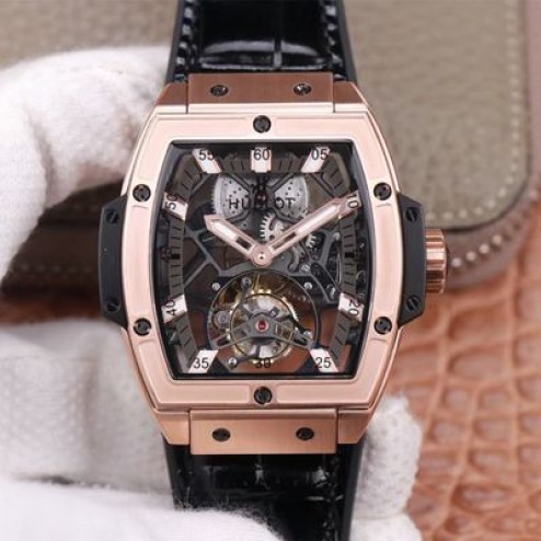 48MM Swiss Made Hand-winding New Titanium Skeleton Hublot MASTERPIECE Tourbillon Best Clone Watch SHB0067