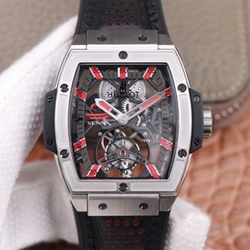 48MM Swiss Made Hand-winding New Titanium Skeleton Hublot MASTERPIECE Tourbillon Best Clone Watch SHB0069