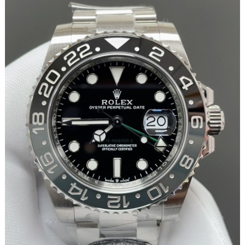 Rolex GMT-Master II Black & Grey Ceramic Bezel Men's Watch 126710GRNR-0004 SRGM004
