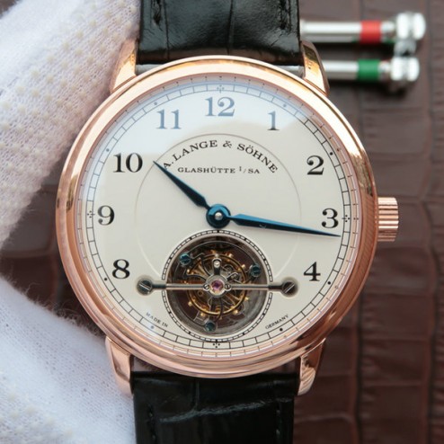 Top End Swiss 1:1 Mirror Replica A Lange & Sohne 1815 Tourbillon Rose Gold Watch White Dial SAL011