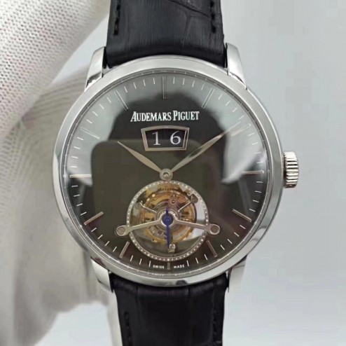 Best Quality Audemars Piguet Jules Audemars Black Dial Tourbillon Swiss Made 1:1 Mirror Replica SAPJ002