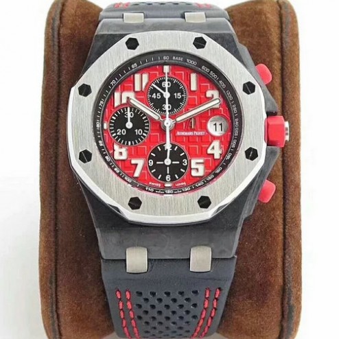 Replica Audemars Piguet Royal Oak Offshore Rhone Fusterie Chronograph Watch Red Dial SAPO002     
