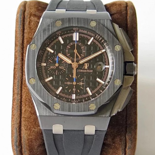 Best 1:1 Mirror Replica Audemars Piguet Royal Oak Offshore Black Ceramic Case Genuine Swiss Made SAPO035