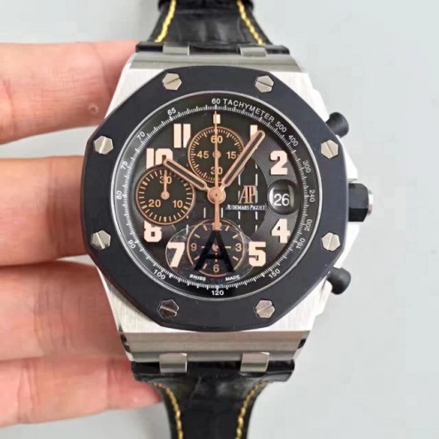 Audemars Piguet Royal Oak Offshore 26170 SS Case Leather Straps Swiss Made 1:1 Mirror Replica SAPO039