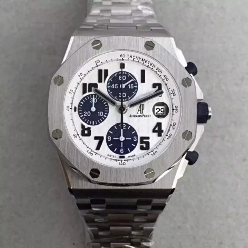 Best 1:1 Mirror Replica Audemars Piguet Royal Oak Offshore White Dial Genuine Swiss Made SAPO046
