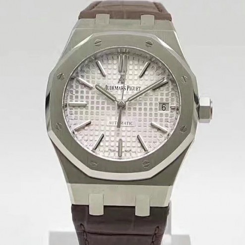 2015 New Style Replica Audemars Piguet Royal Oak 41mm White Dial with Genuine Swiss Movement SAPR111