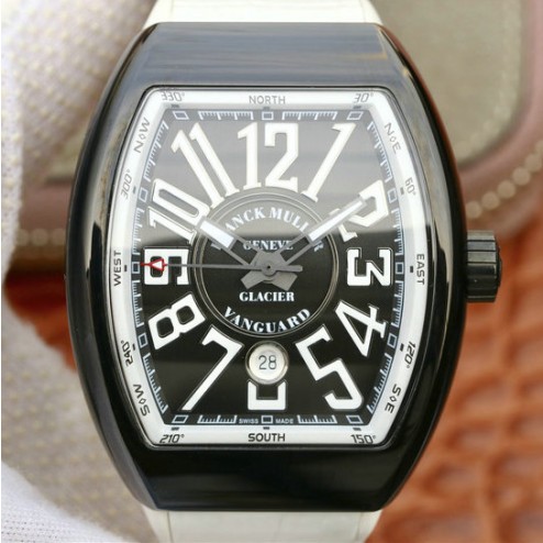 Best 1:1 Mirror Replica Franck Muller Vanguard Yachting Watch PVD Black Case Swiss Made SFR028