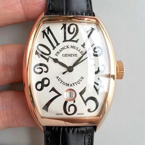 High End 1:1 Mirror Replica Franck Muller CASABLANCA Rose Gold Watch White Dial Swiss Made SFR053