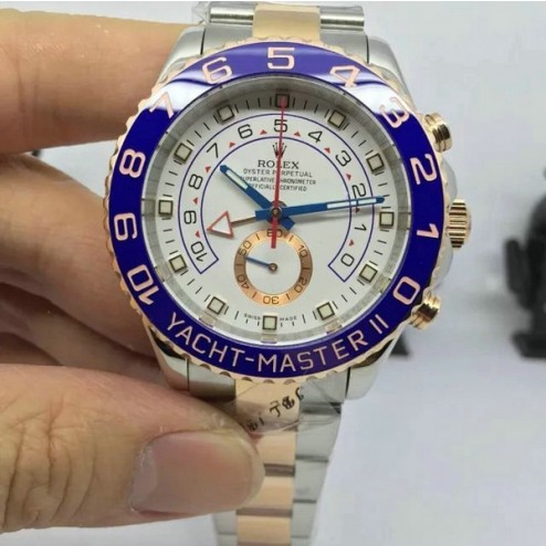 New Swiss Made Replica Rolex Yacht-Master II 116681-78211 Rose Gold Two Tone 1:1 Mirror Quality SRY001