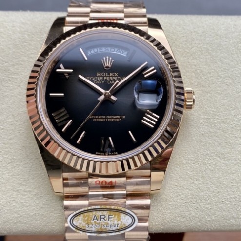 Rolex Day-Date 40 Fluted Bezel President Bracelet Men's Watch 228235-0055 SRDD113