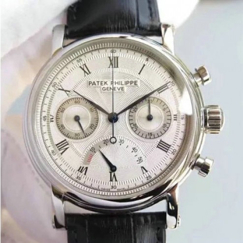 1:1 Mirror Replica Patek Philippe Chronograph Complications Watch White Dial Swiss Made SPP067
