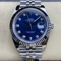 Rolex Datejust 41 Blue Diamond Dial Gold & Steel Watch 126334-0016 SRDJ012 