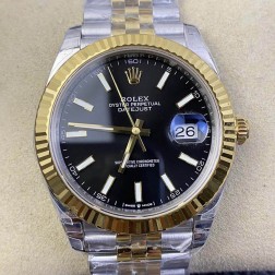 Replica Rolex Datejust II Men Watch Black Dial 18k Yellow Gold Bezel Jubilee Bracelet SRDJ018 