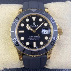 Rolex Yacht-Master 42 Yellow Gold Black Dial Men's Watch 226658-0001  SRY003