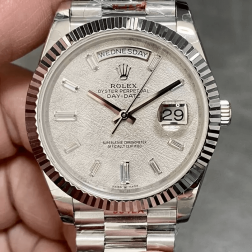 ROLEX Day-Date 40 Meteorite Diamond Dial Men's Platinum President Watch M228236-0011 SRDD007