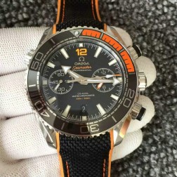 Top Replica Swiss Made Omega Seamaster Planet Ocean Master Chronometer 45.5mm Black Dial OS122