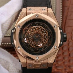 45MM Swiss Made Automatic New Version Hublot BIG BANG Best Clone Watch SHB0023