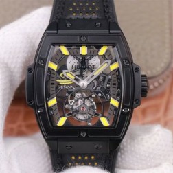 48MM Swiss Made Hand-winding New Titanium Skeleton Hublot MASTERPIECE Tourbillon Best Clone Watch SHB0063