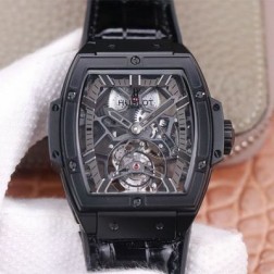 48MM Swiss Made Hand-winding New Titanium Skeleton Hublot MASTERPIECE Tourbillon Best Clone Watch SHB0065