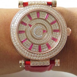 Replica Ladies Franck Muller DOUBLE MYSTERY Diamonds Dial Rose Gold Swiss Made 1:1 Mirror SFR079