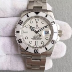 Swiss Made New Replica Rolex Submariner 1:1 Mirror White Dial Ceramic Bezel SRS009 